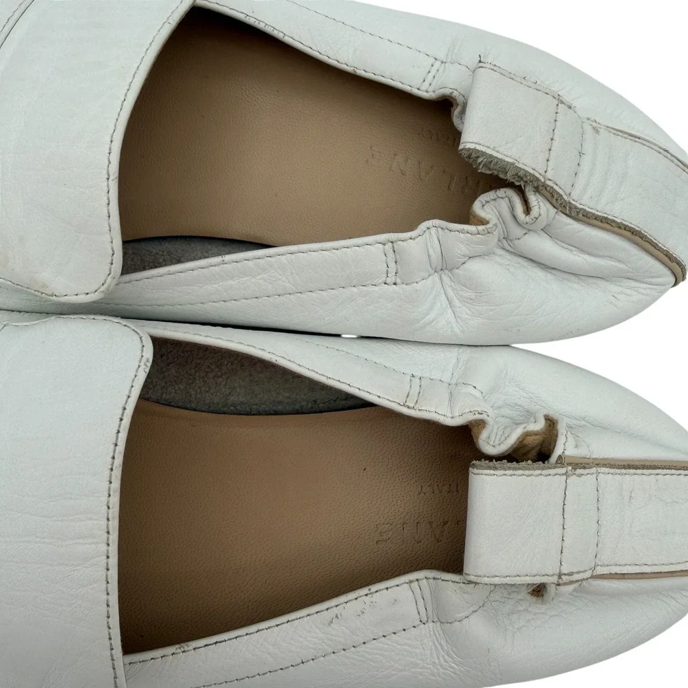Everlane Day Glove Leather Ballet Flats Ivory Cream‎ Slip On Loafers Women's 7